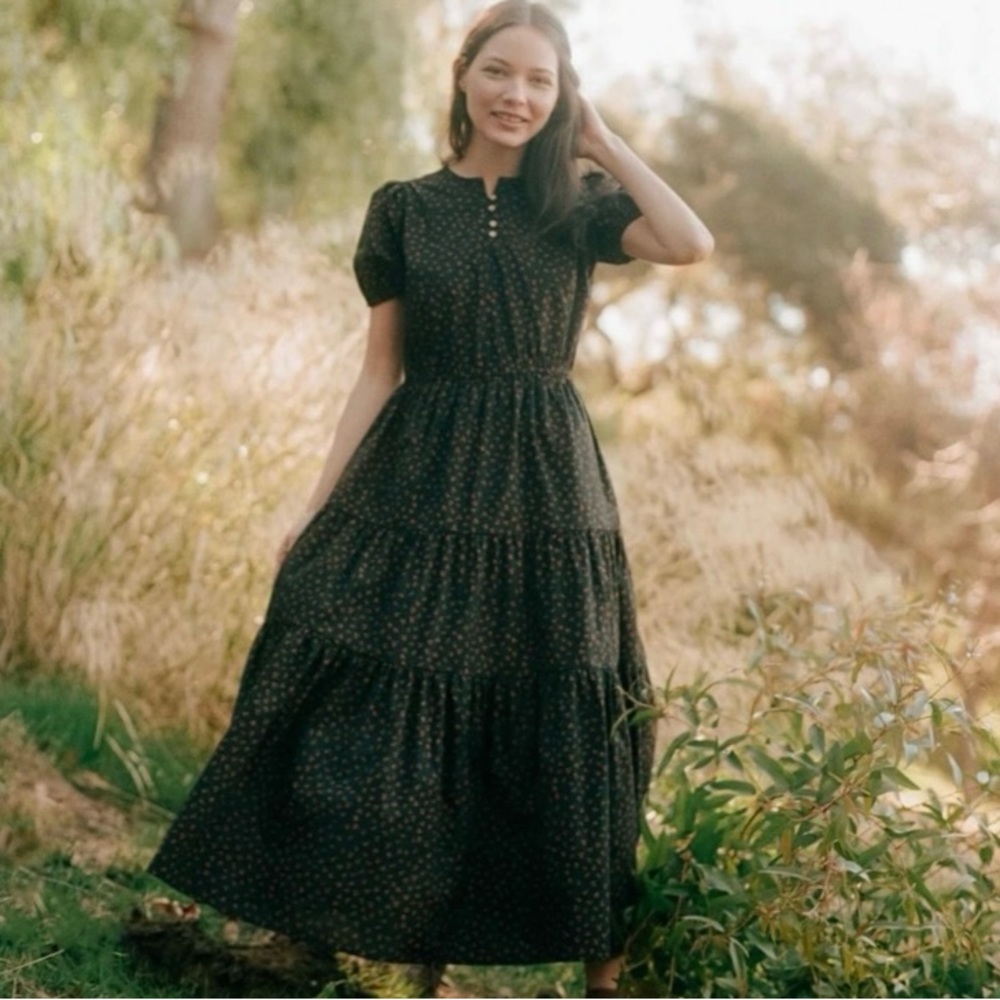 NWT Christy Dawn Robin Noir Pollinator Organic Cotton Cottagecore Dress